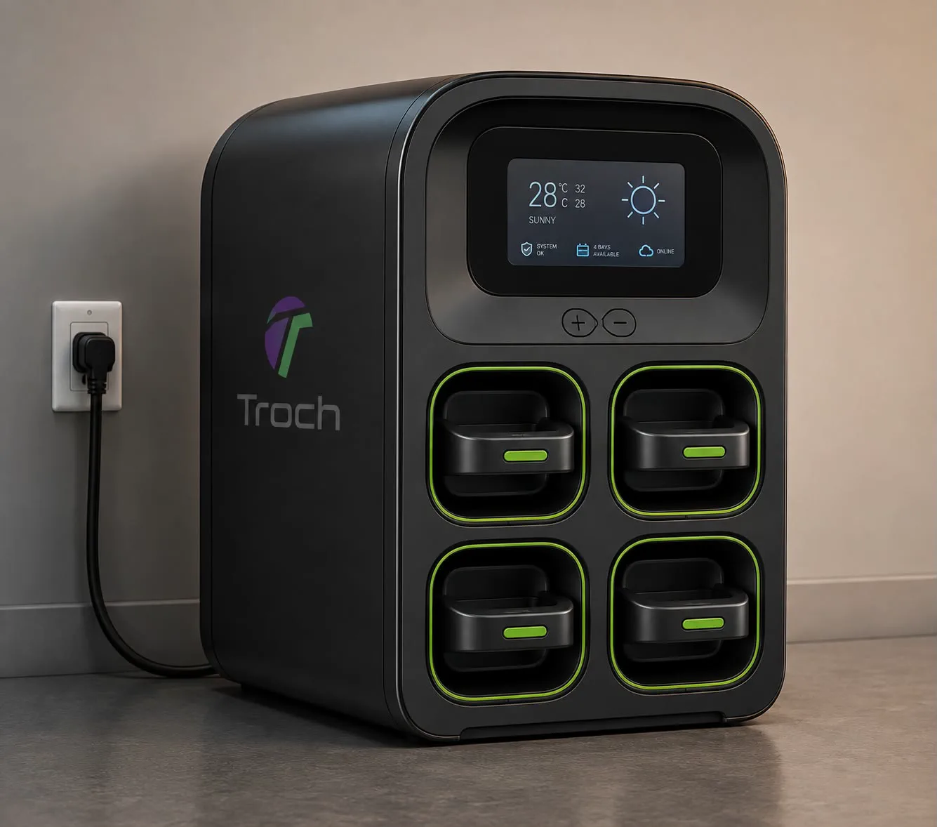 Trochulis compact charging dock at home